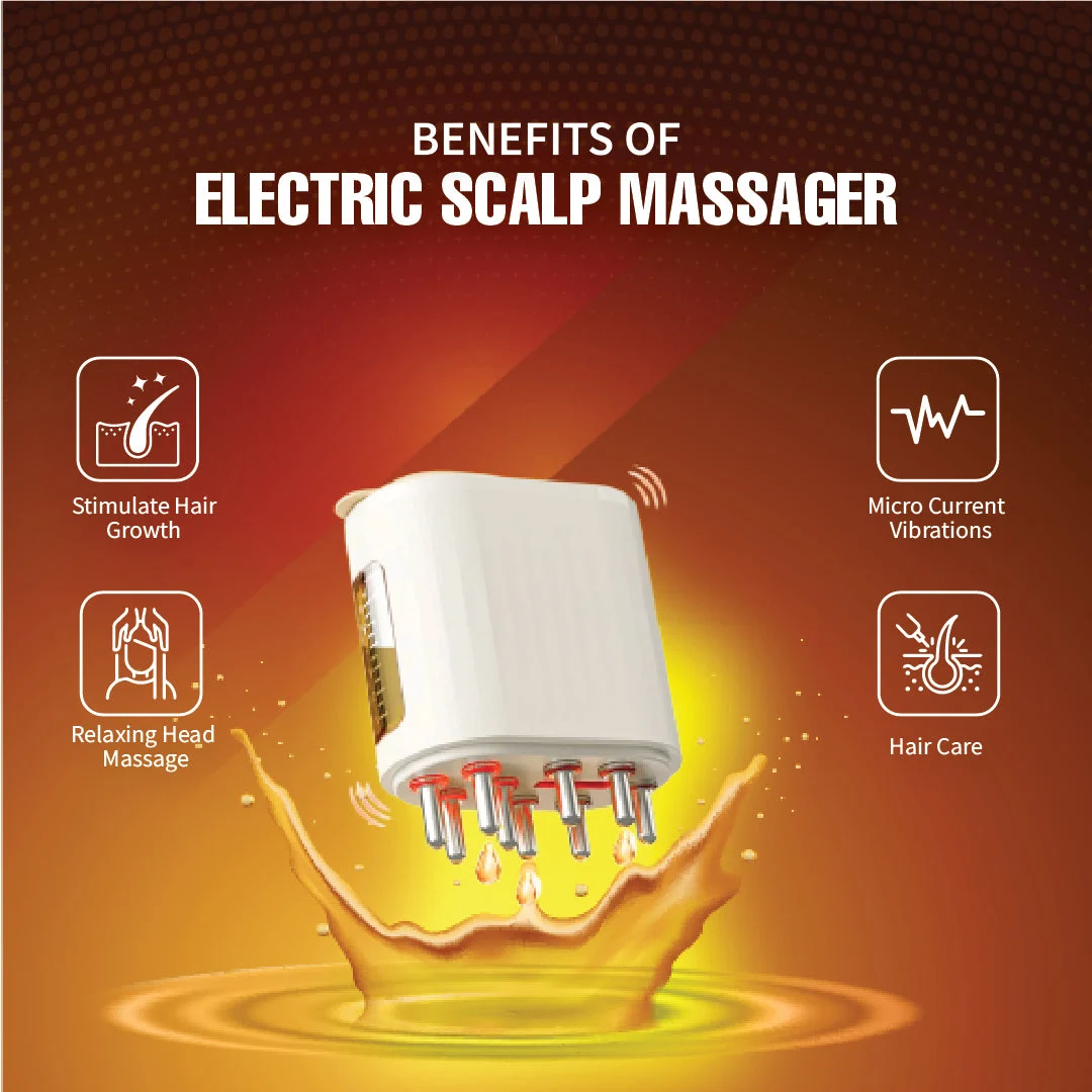 Mother's Day discount 🎁 49% OFF 😊-Red Light Therapy Electric Scalp Massager & Hair Oil Applicator
