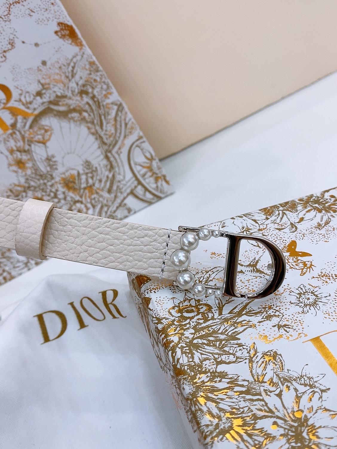 Dior Saddle Belt Cowhide Leather Belt 2.0CM Width