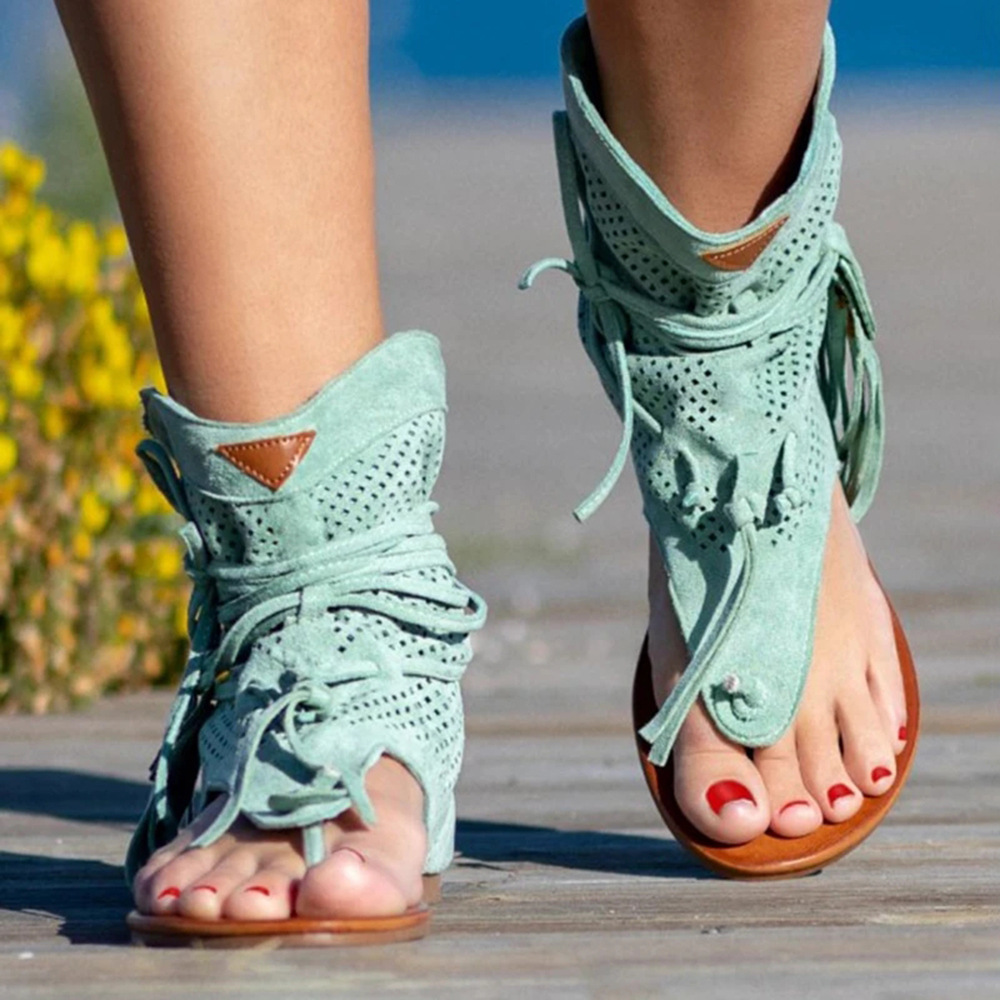 ❤️Mother's Day Sale 50% OFF❤️Women's BohemianFringed Toe Flat Sandals