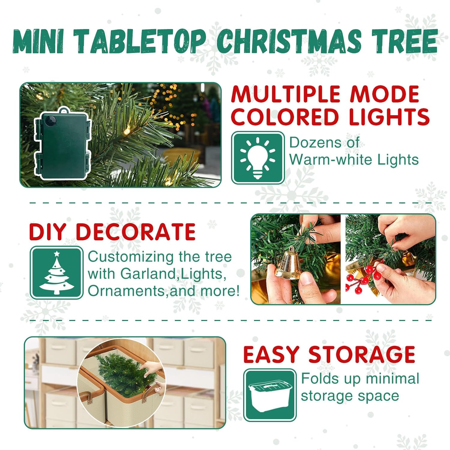 🎅2024 Christmas Promos🔥Pre-lit Artificial Mini Christmas Tree