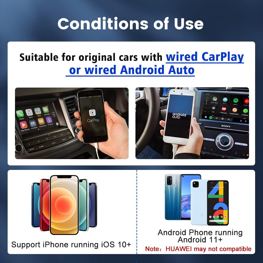 CarlinKit Adapter Wired to Wireless CarPlay & Android Auto Adapter