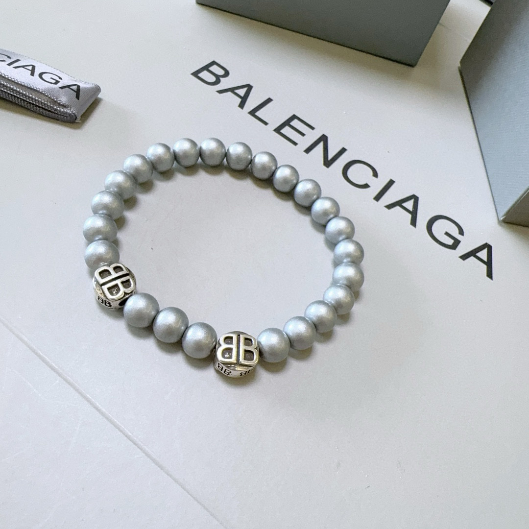 Balenciaga Pearl Thai Silver Style Bracelet