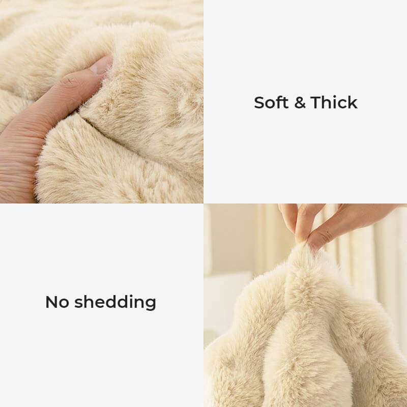 😍Cosy Plush Solid Colour Non-slip Couch Cover