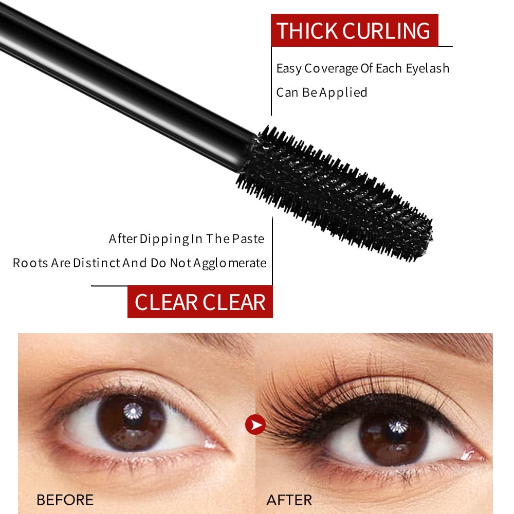 4D wasserfeste Seidenfaser-Mascara mit dicker Verlängerung