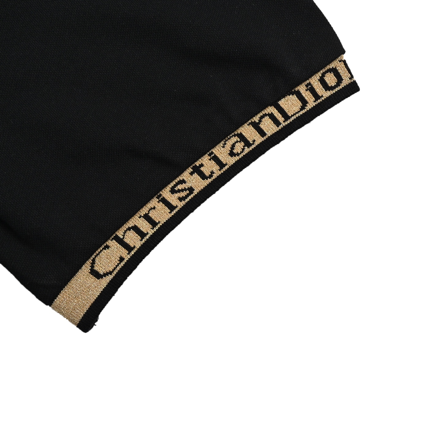 Dior 25ss CD gold thread embroidered letters Polo short sleeve