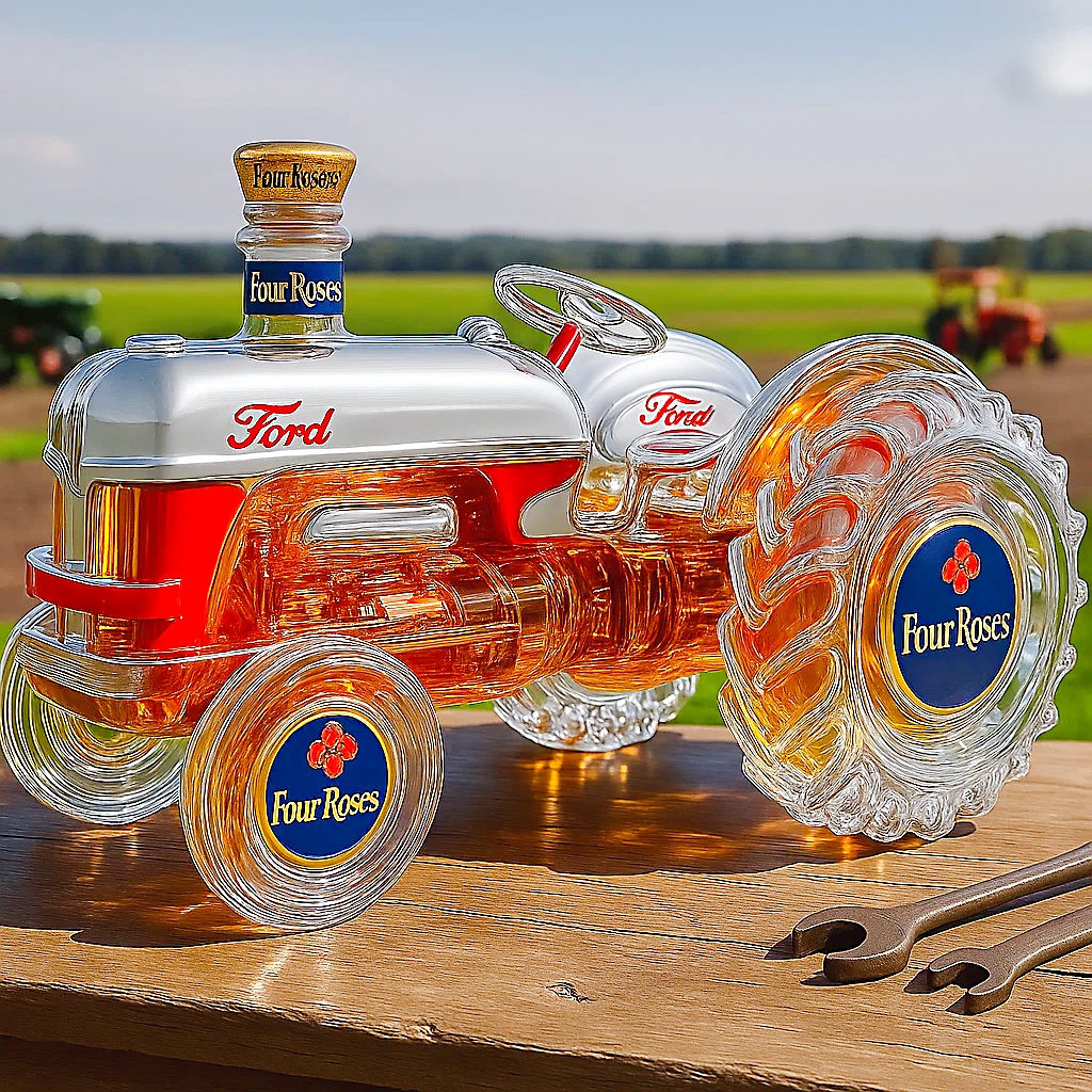 Classic Ford 9N Tractor Whisky Bottle