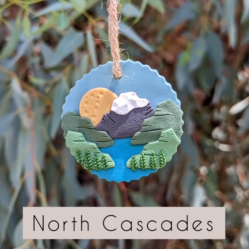 🔥On Sale🔥Handmade National Park Clay Holiday Tree Ornaments