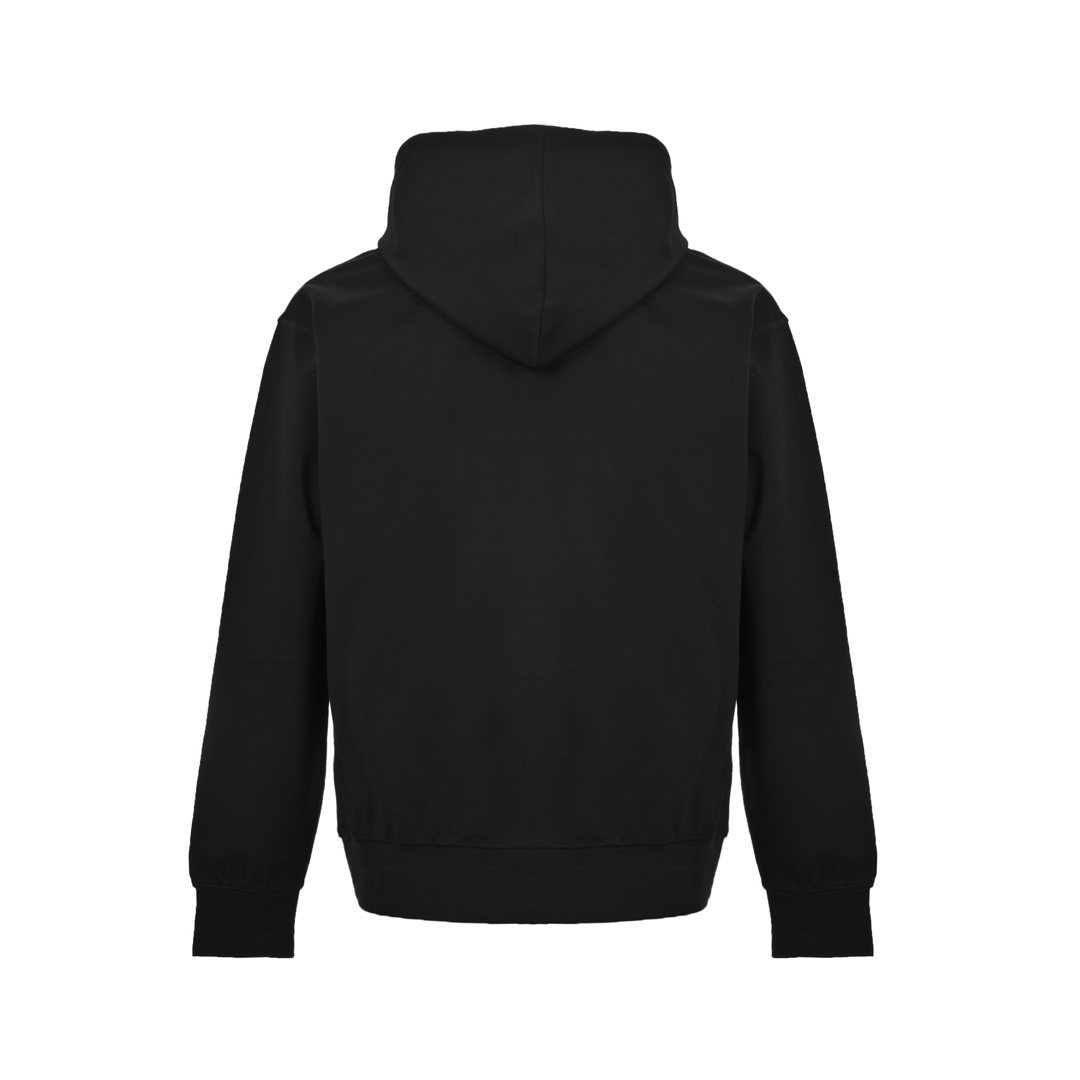 Prada 24Fw collar triangle nylon pocket hooded sweatshirt