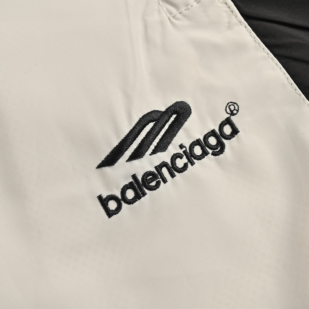Balenciaga 24Fw white and red stitching sports trousers
