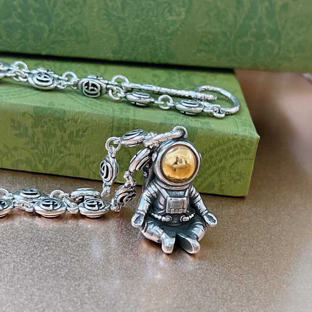 Gucci Anger Forest Series Astronaut Vintage Necklace