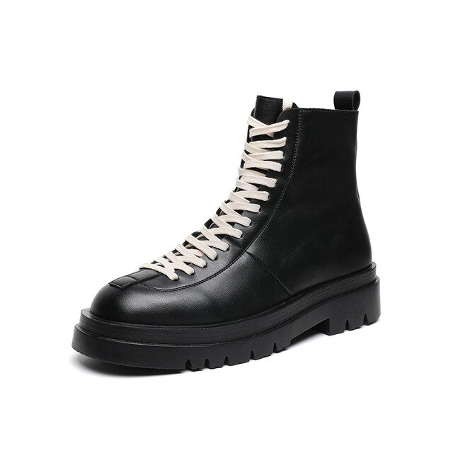 Safety Boots Leather Men's Locomotive Shoes