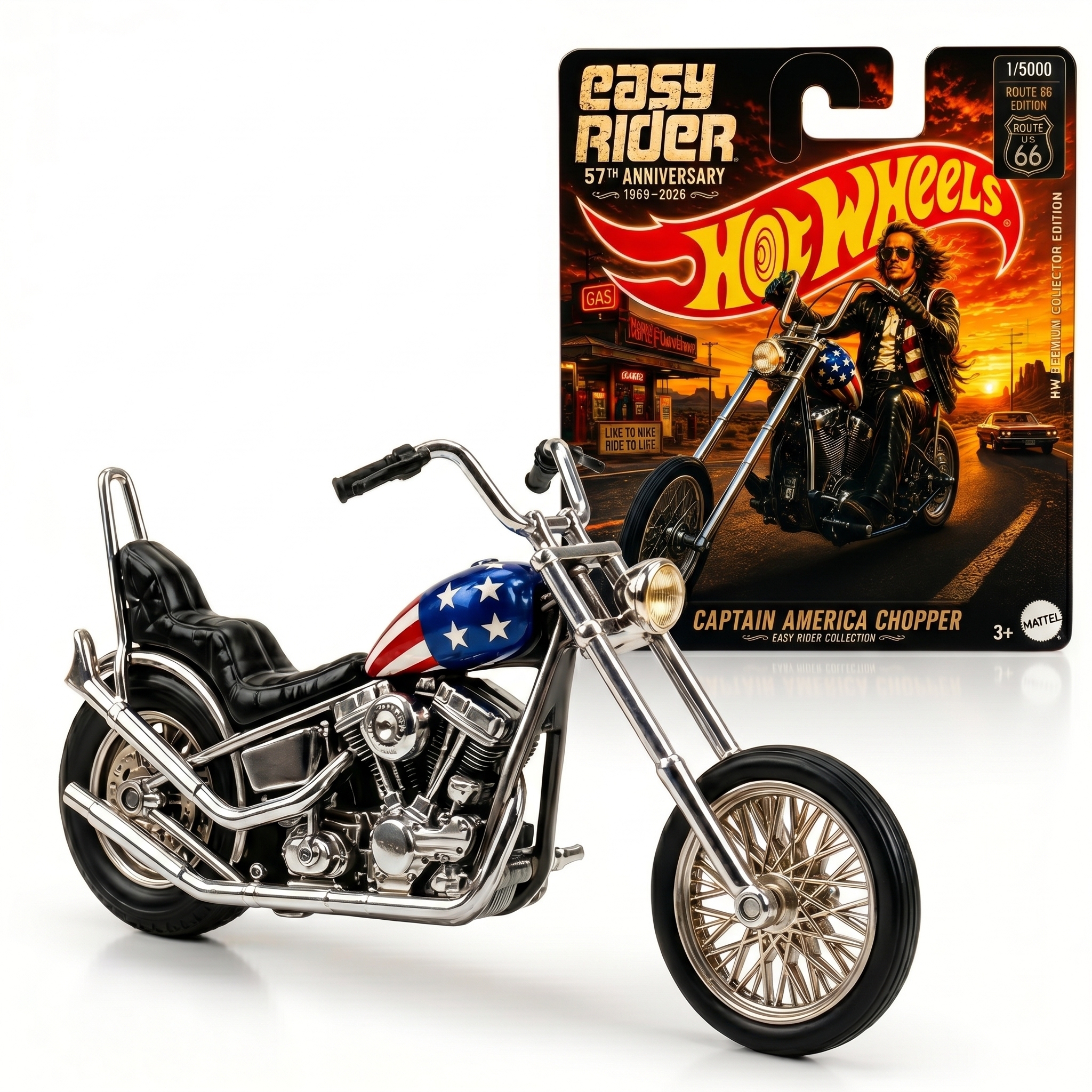Hot Wheels Easy Rider 57th Anniversary Chopper