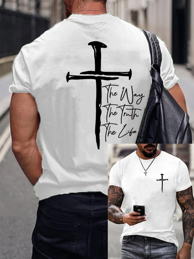 🔥Hot Sale Picks 🔥Men's The Way The Truth The Life Print T-Shirt