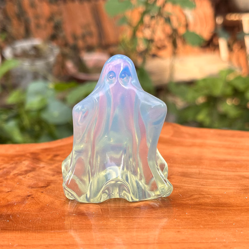 👻Hand Carved Opalite Ghost
