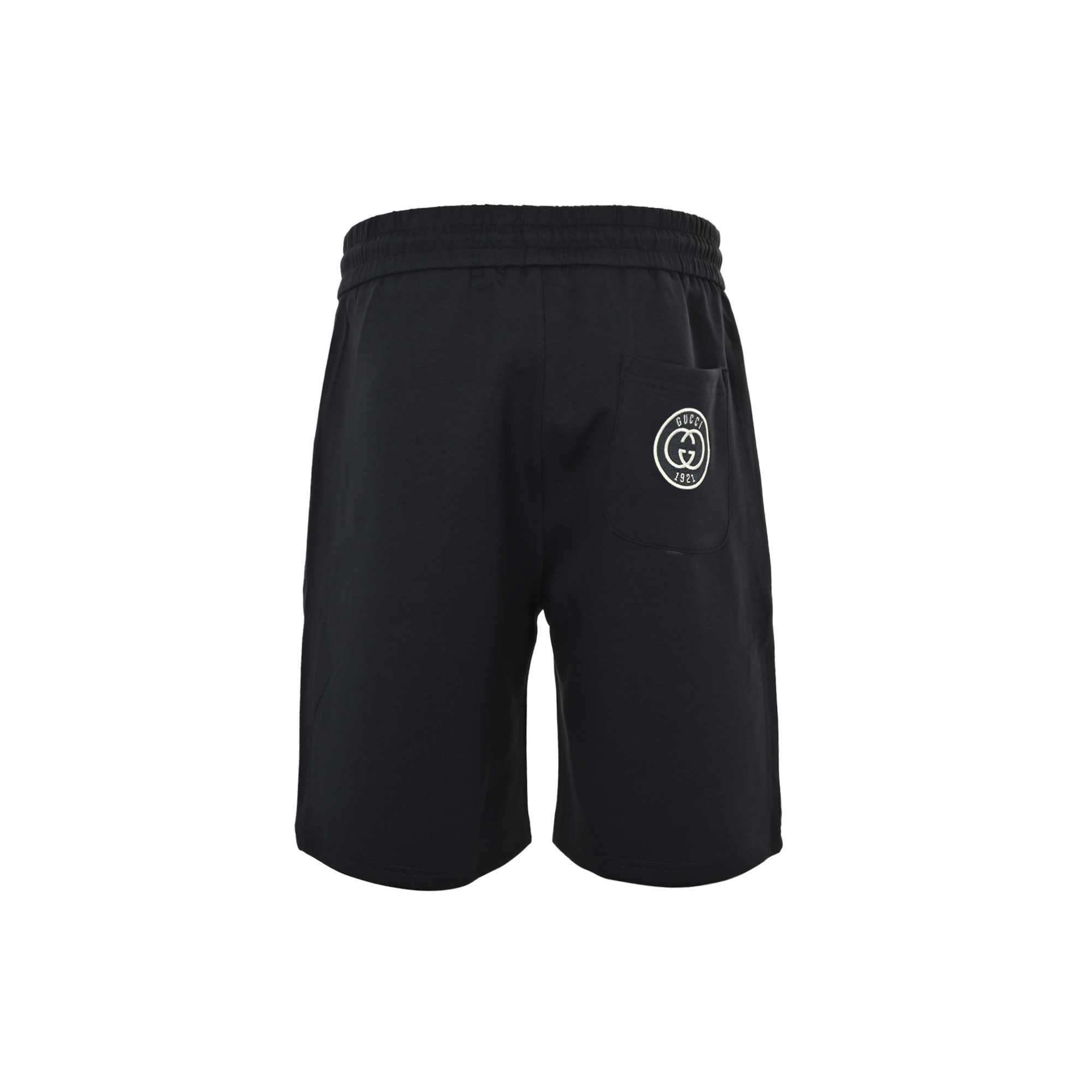 Gucci 25ss side-stitched back pocket 1921 Double G embroidered shorts