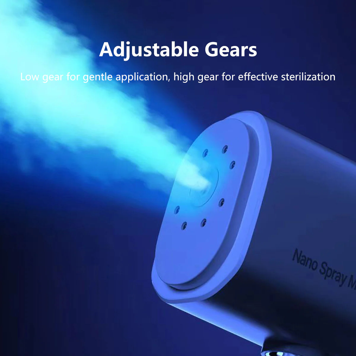 Professional Disinfectant Atomizer, Nano Sprayer with Blue Light