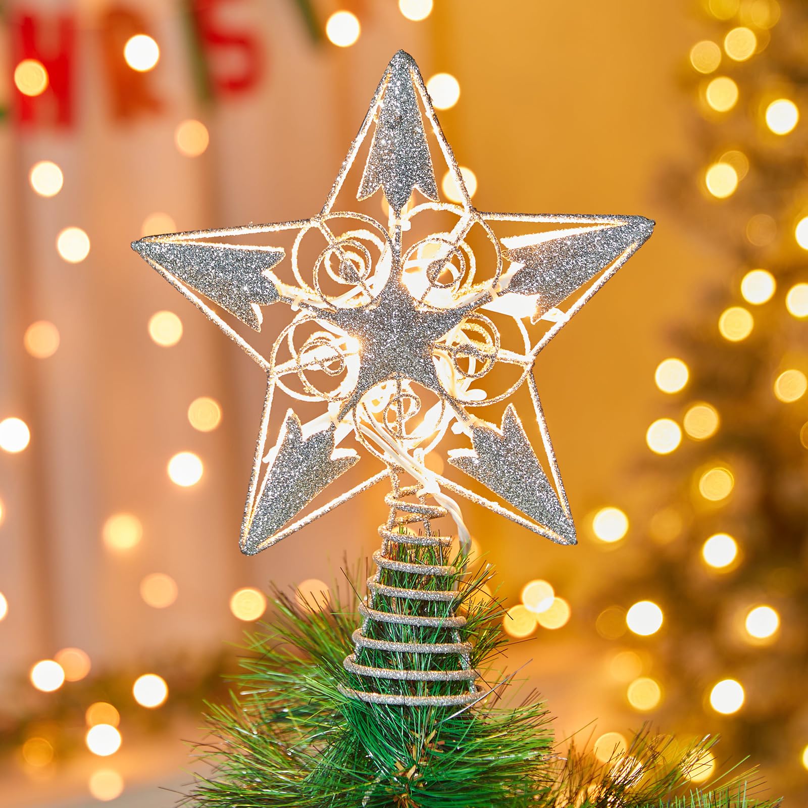 🎄Early Christmas Sale 49% OFF🎄Christmas Tree Topper Star Lights