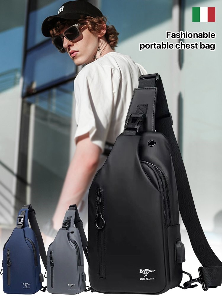 🔥Last Day Promotion-[SAVE 50% OFF]--New Fashionable USB Portable Chest Bag--BUY 2 GET 10% OFF & FREE SHIPPING