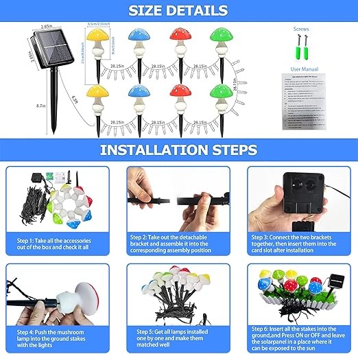 Upgrade Solar Mushroom Lights