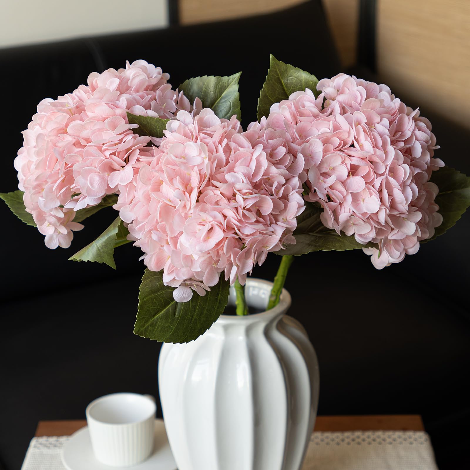 22 inch Lifelike Artificial Hydrangeas - UV resistant, Waterproof，Windproof