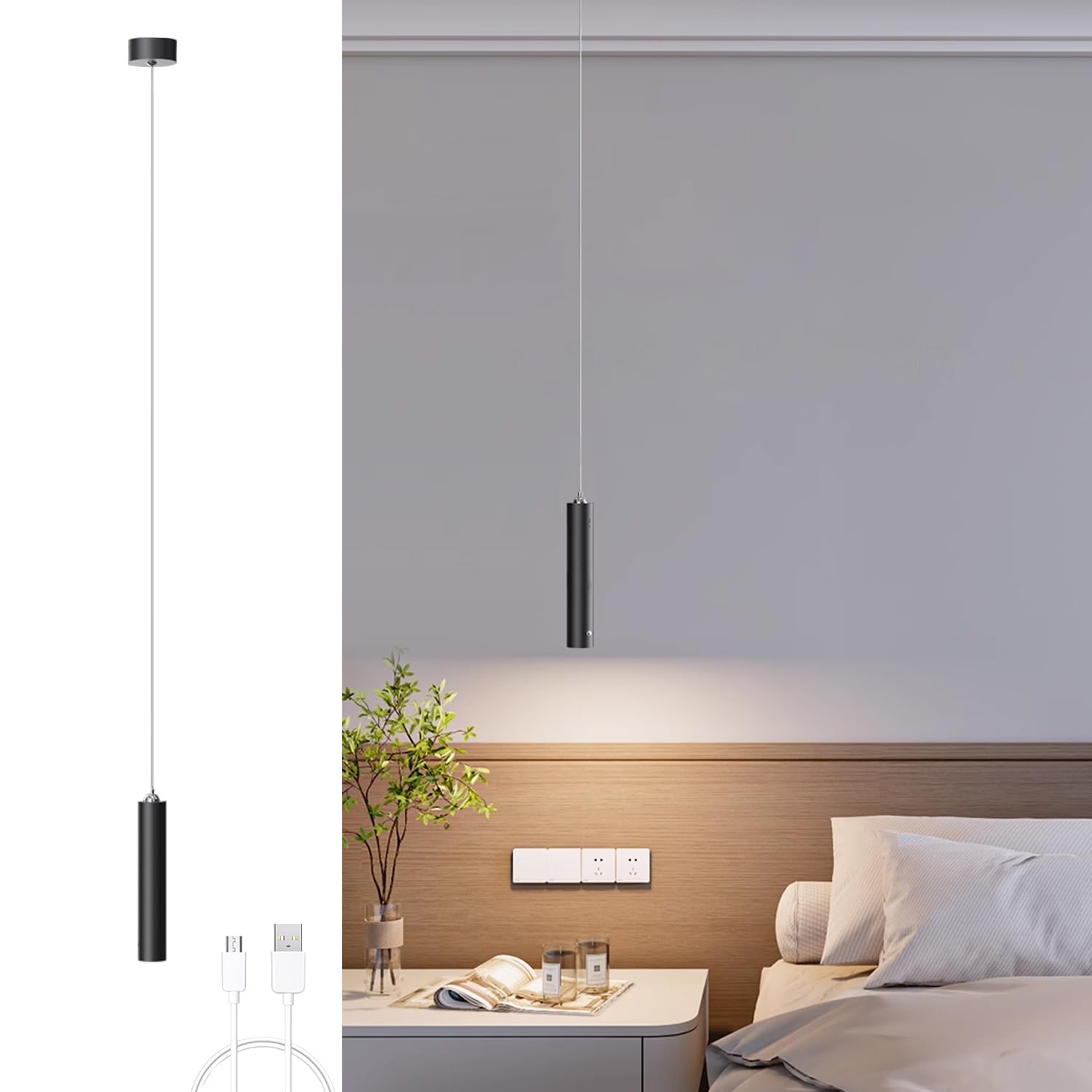 🔥Buy More Save More🔥Battery Operated Pendant Light Length Adjustable
