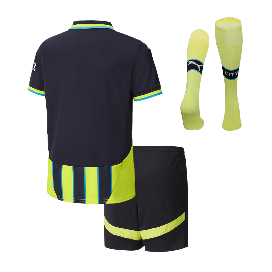 Manchester City Kids Away Football Jersey (Shirt+Shorts+Socks) 2024/25
