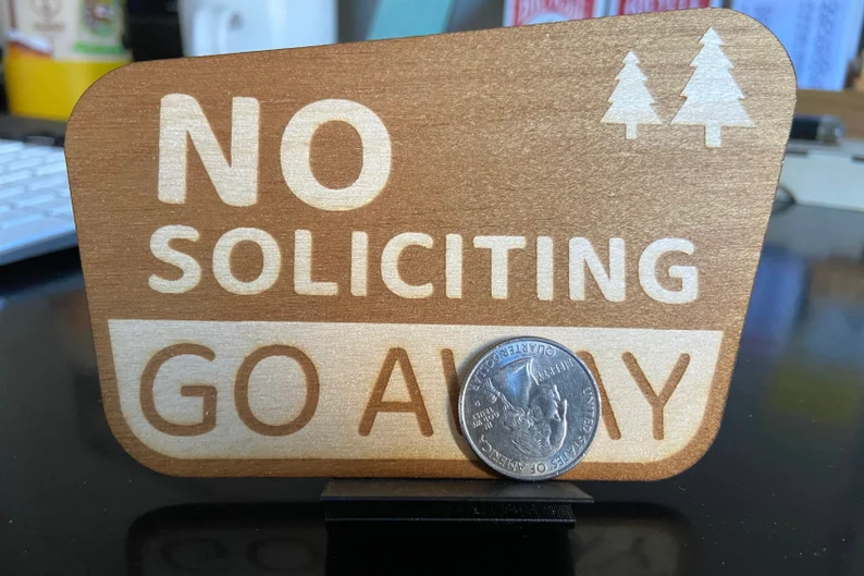 No Soliciting Sign