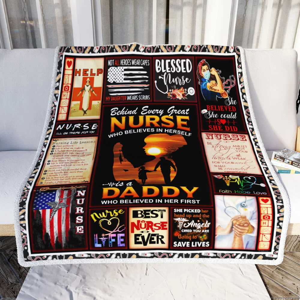 Nurse. Dad To Daughter Sofa Throw Blanket