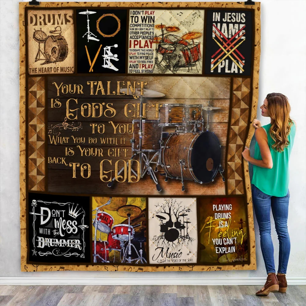 Your Talent Is God’s Gift, Drum Quilt Blanket