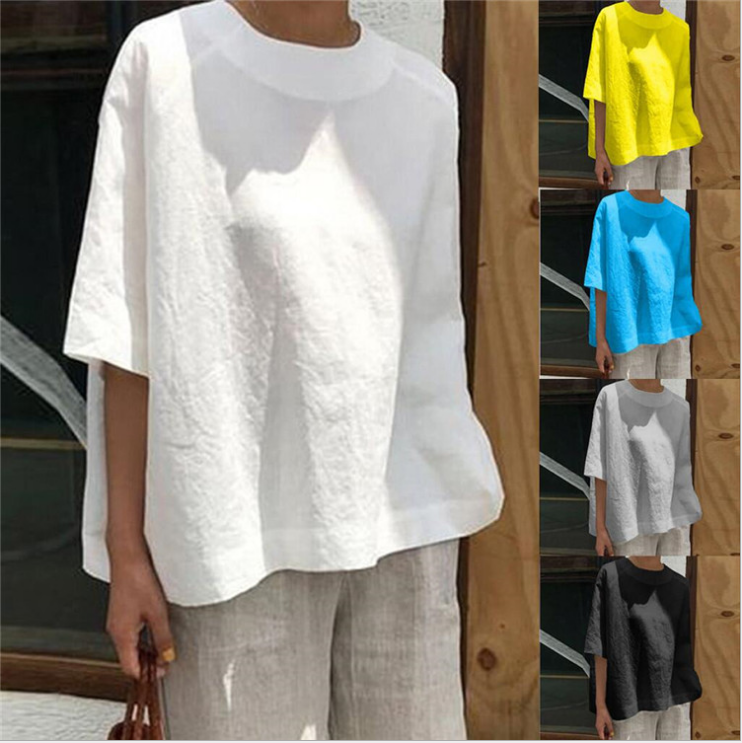 Ladies Casual Cotton And Linen Top