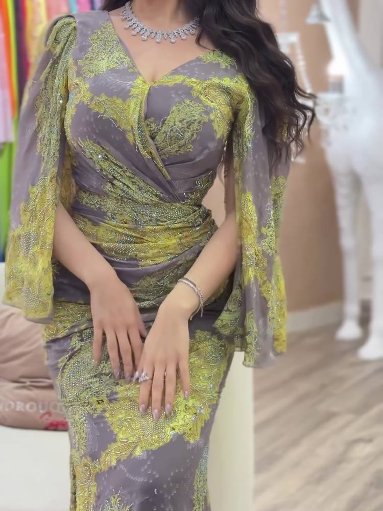 New Printed Hot Drill Shine Dress