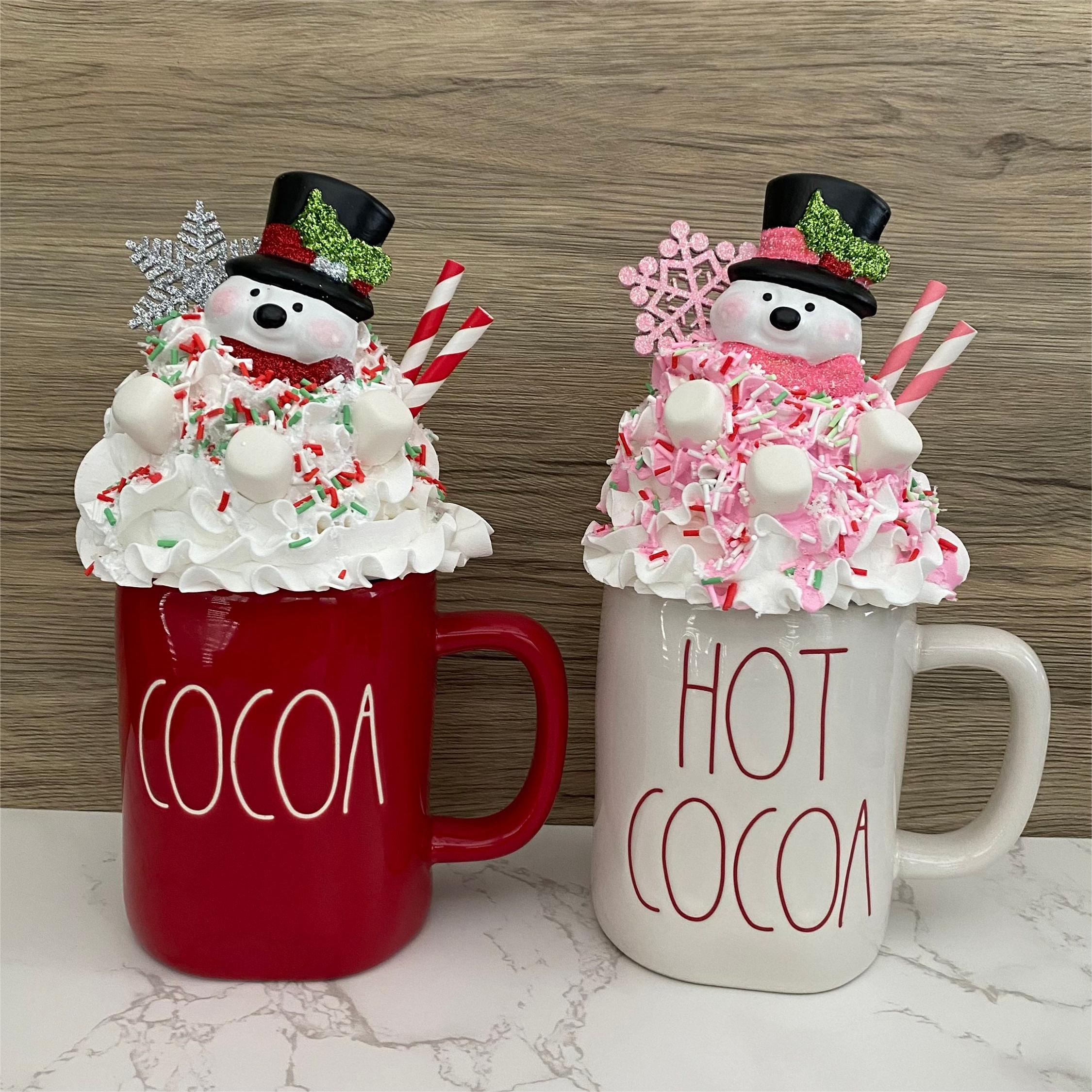 Faux Whip Snowman Mug Topper | Holiday Gift