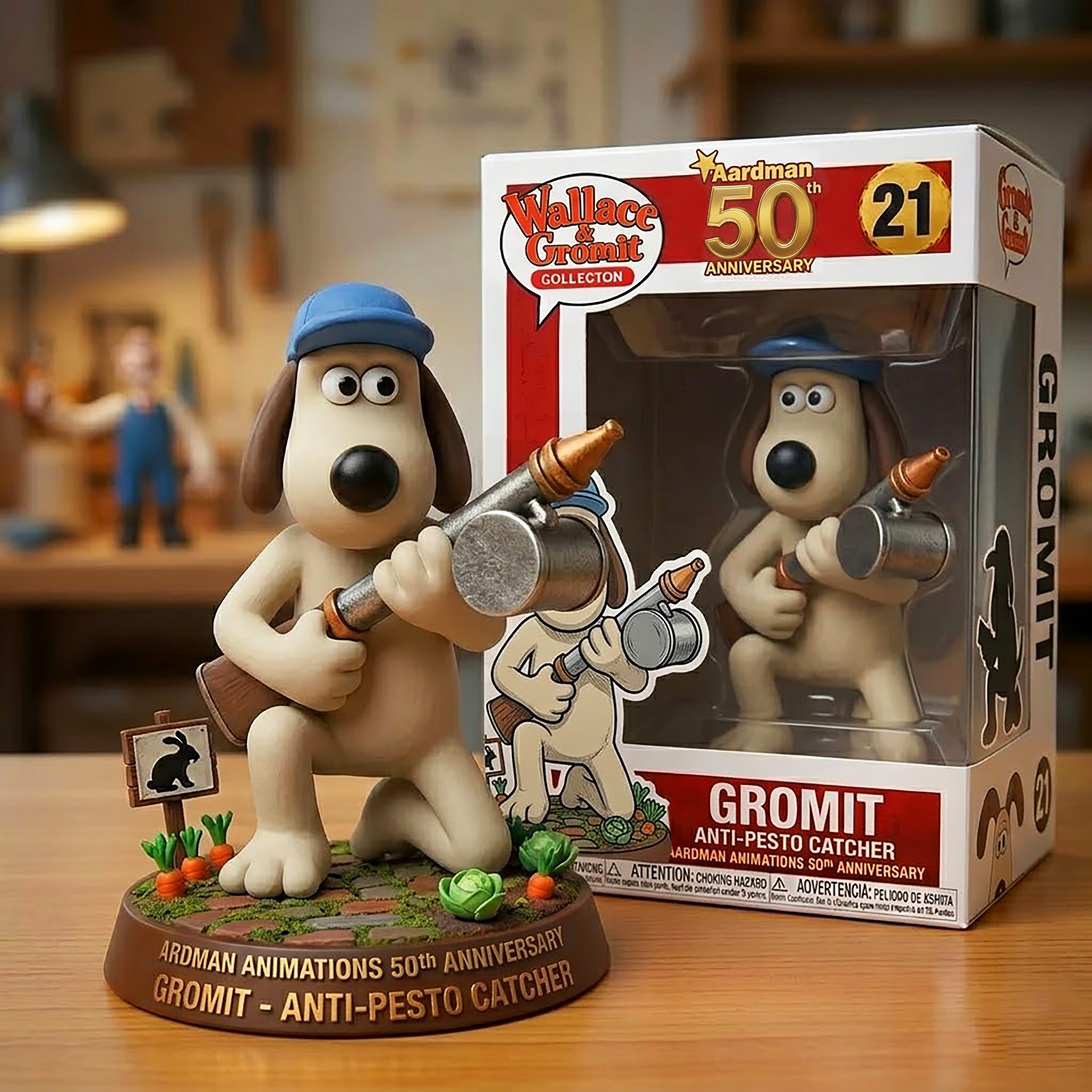 Wallace & Gromit 50th Anniversary · Anti-Pesto Collectible Figure Set