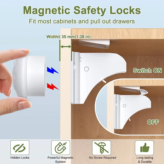 🔥Last Day Sale 50% OFF🔥Magnetic Cabinet Locks for Babies