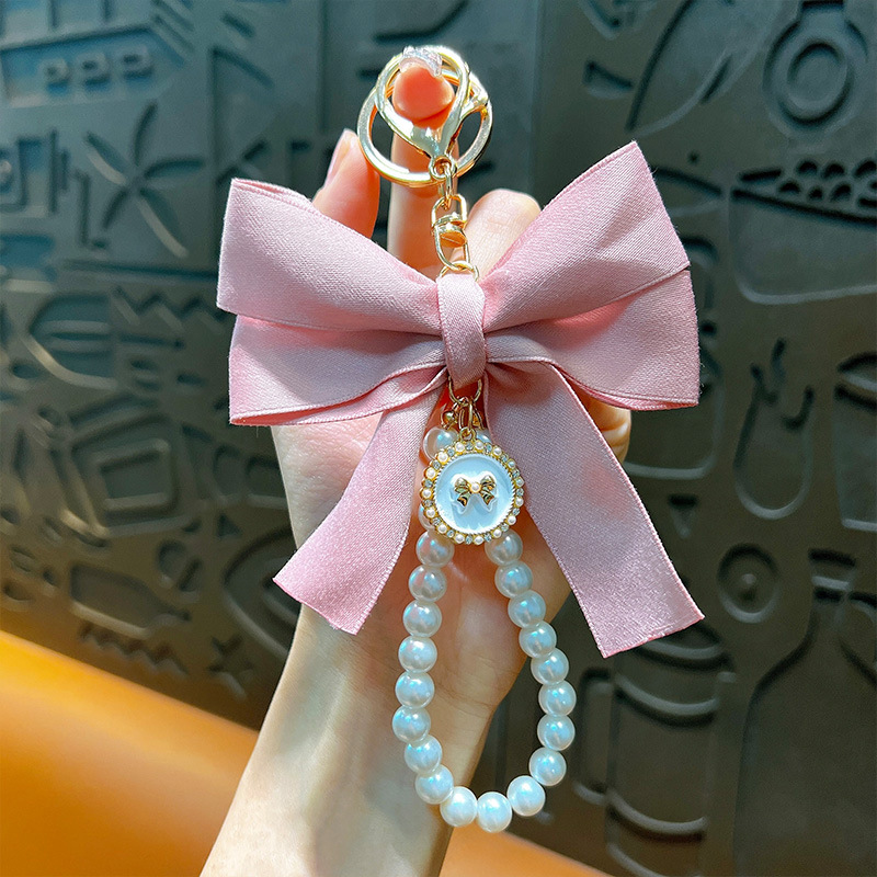 🎀🎀Bow Pearl Keychain Pendant