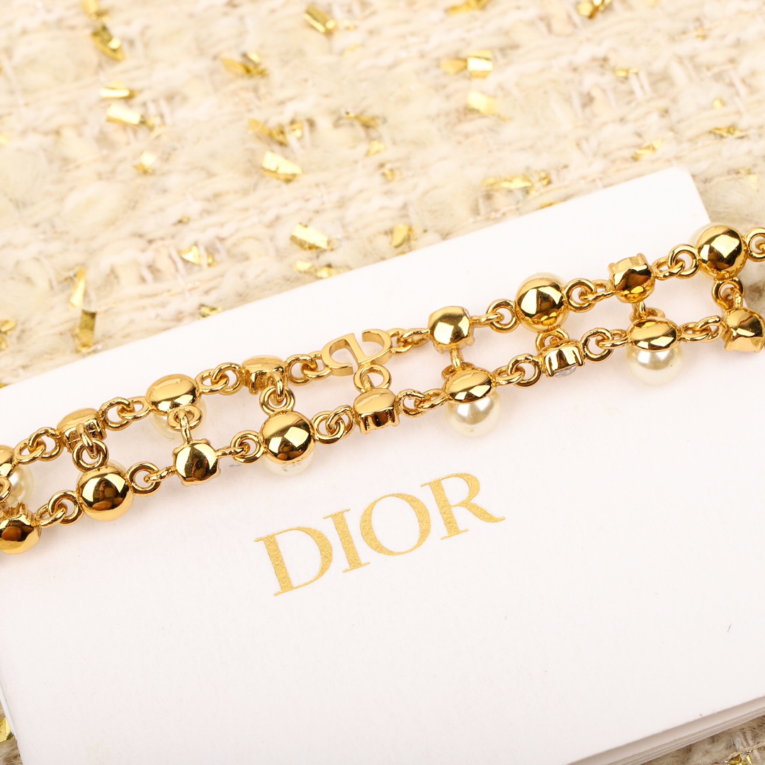 Dior Double Bead Diamond Bracelet