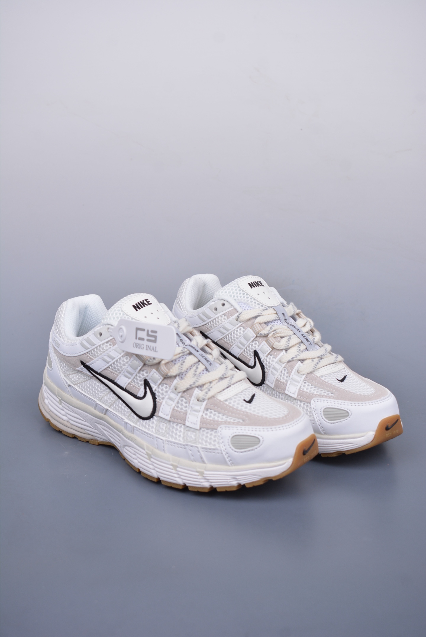 Nike P-6000 Premium Running Shoes Ivory Rubber Sole HF4898-121
