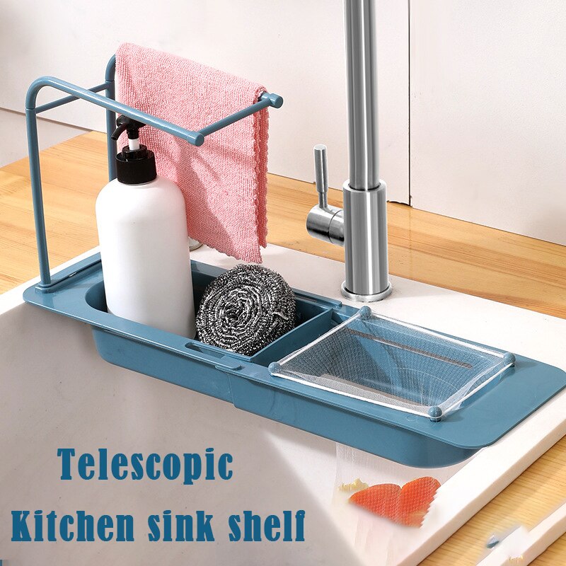 💥Last Day Promotion - 50% OFF💥 Telescopic Sink Holder Rack Set - BUY 2 GET 1 FREE
