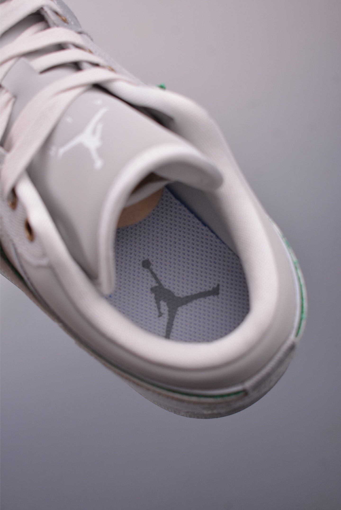 Nike Air Jordan 1 Low AJ1 basketball shoes Canvas Cement Gray Green 553558-077
