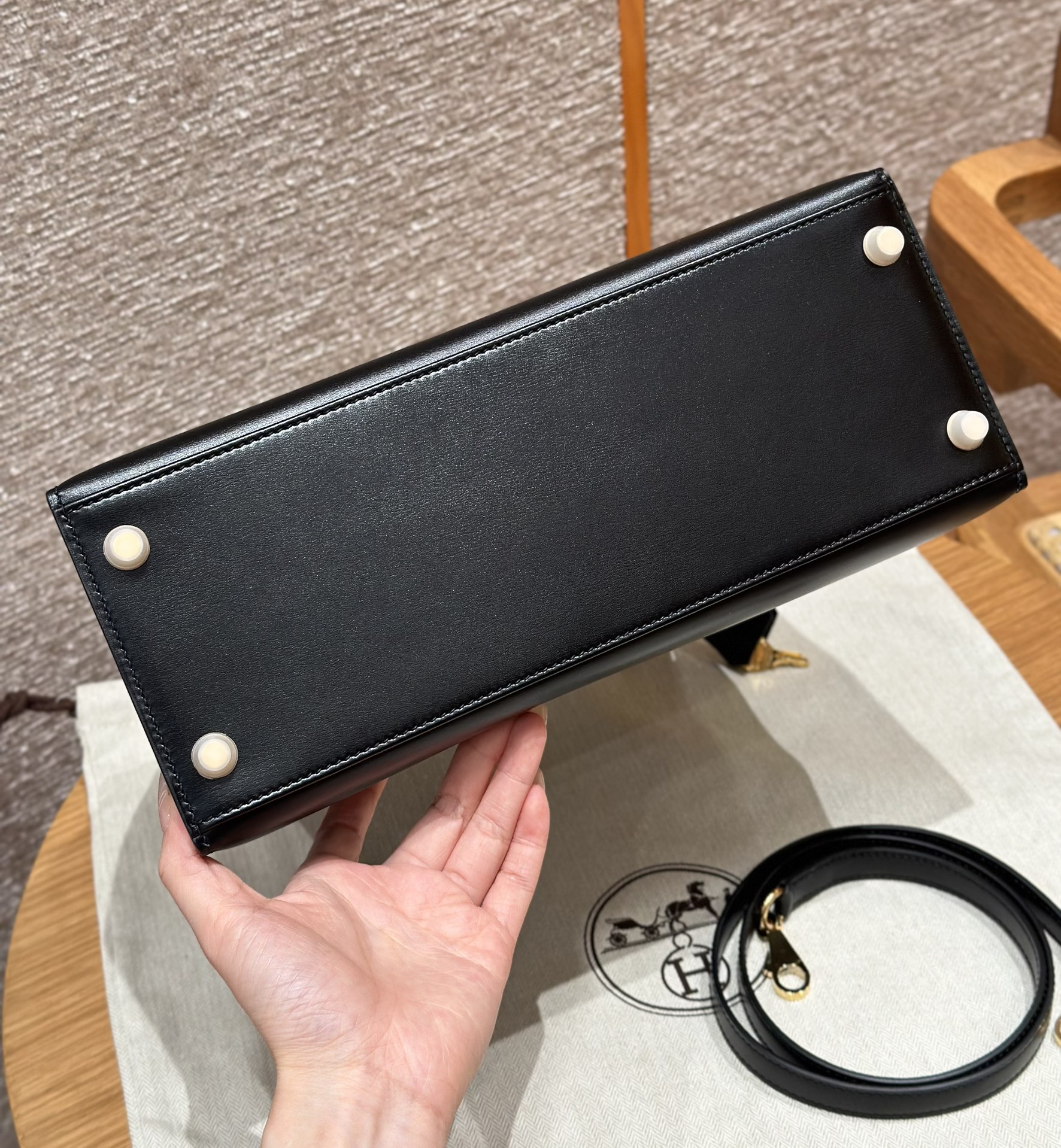 Hermes Kelly ck89noir handbag (handmade to order)