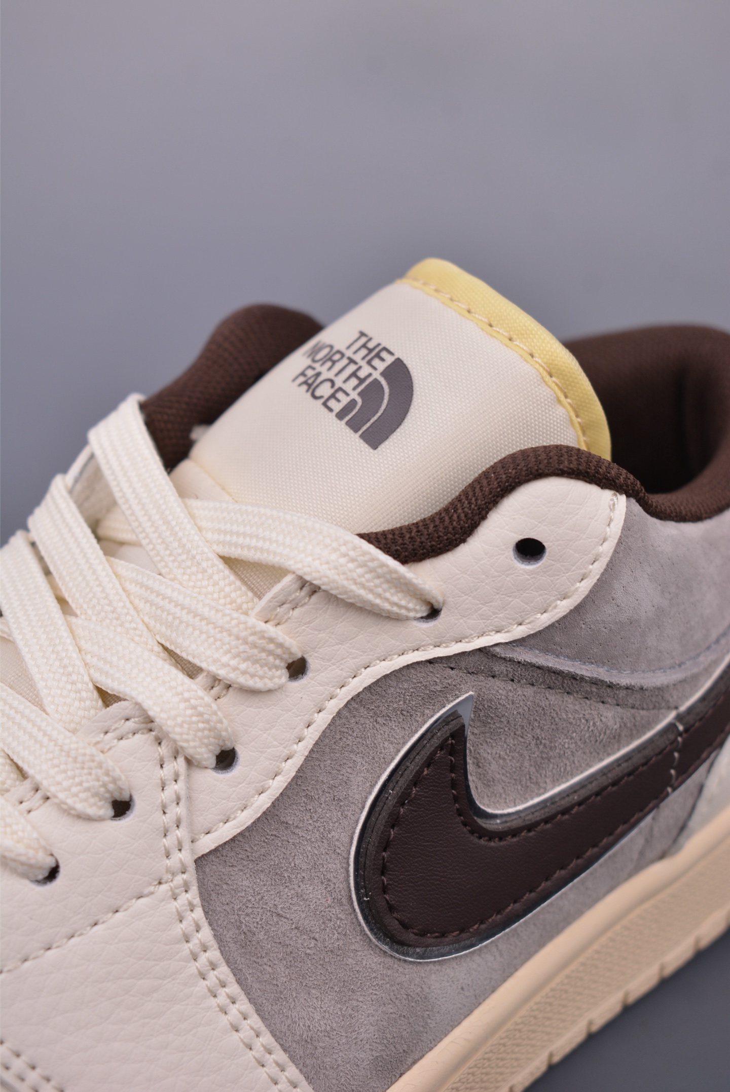 The North Face x Nike Air Jordan 1 Low OGAJ1 Basketball Shoes Beige White Brown XX2408-008