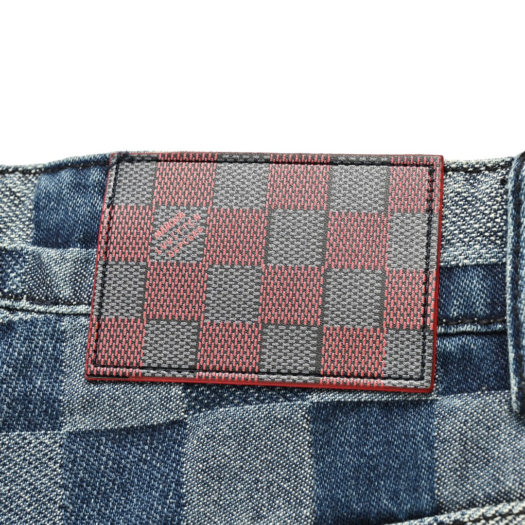 Louis Vuitton 24ss Mosaic Checkerboard Jeans