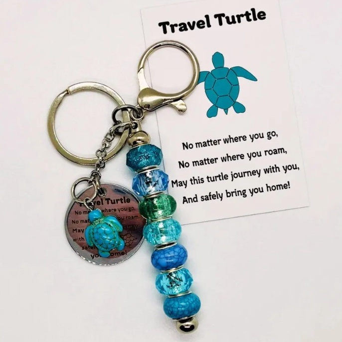 Lucky Travel Turtle keychain