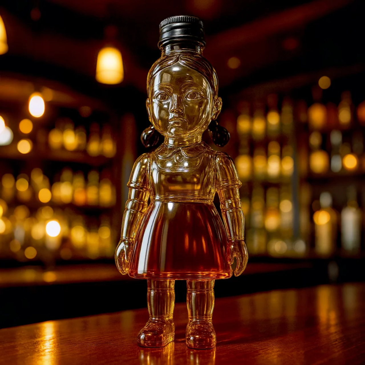 Dangerous Wooden Man Decanter