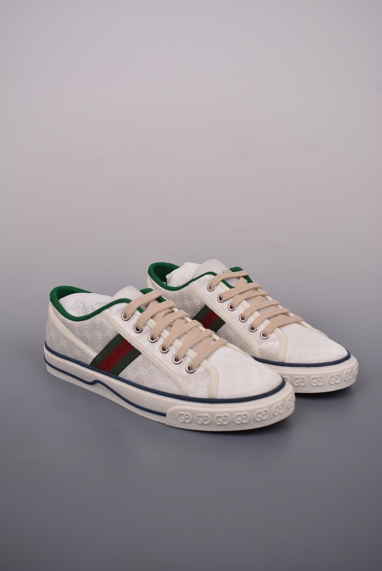 Gucci Tennis 1977 Print Sneaker White Green Red