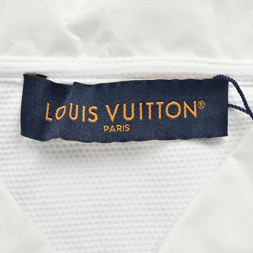 Louis Vuitton 24ss rhinestone lettering Polo short sleeve
