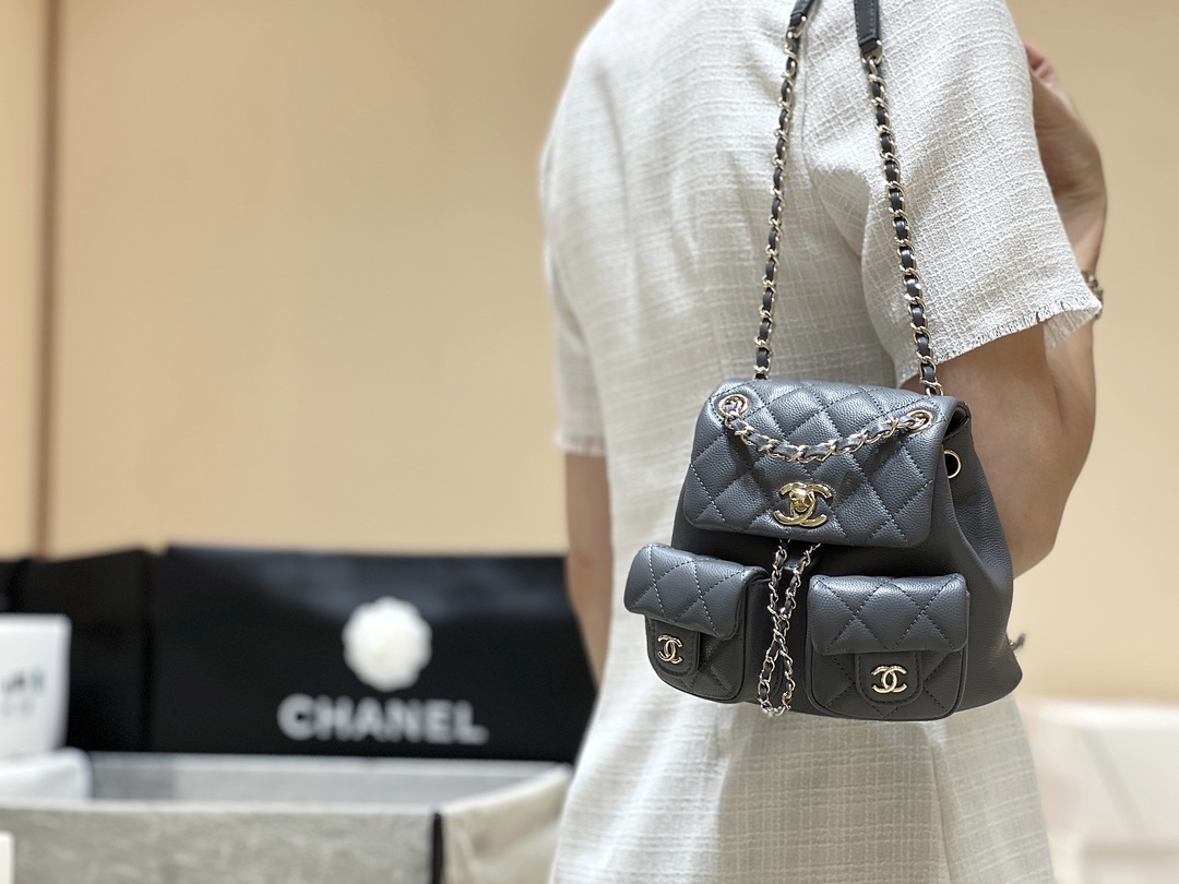 Chanel 24A duma double backpack 3787