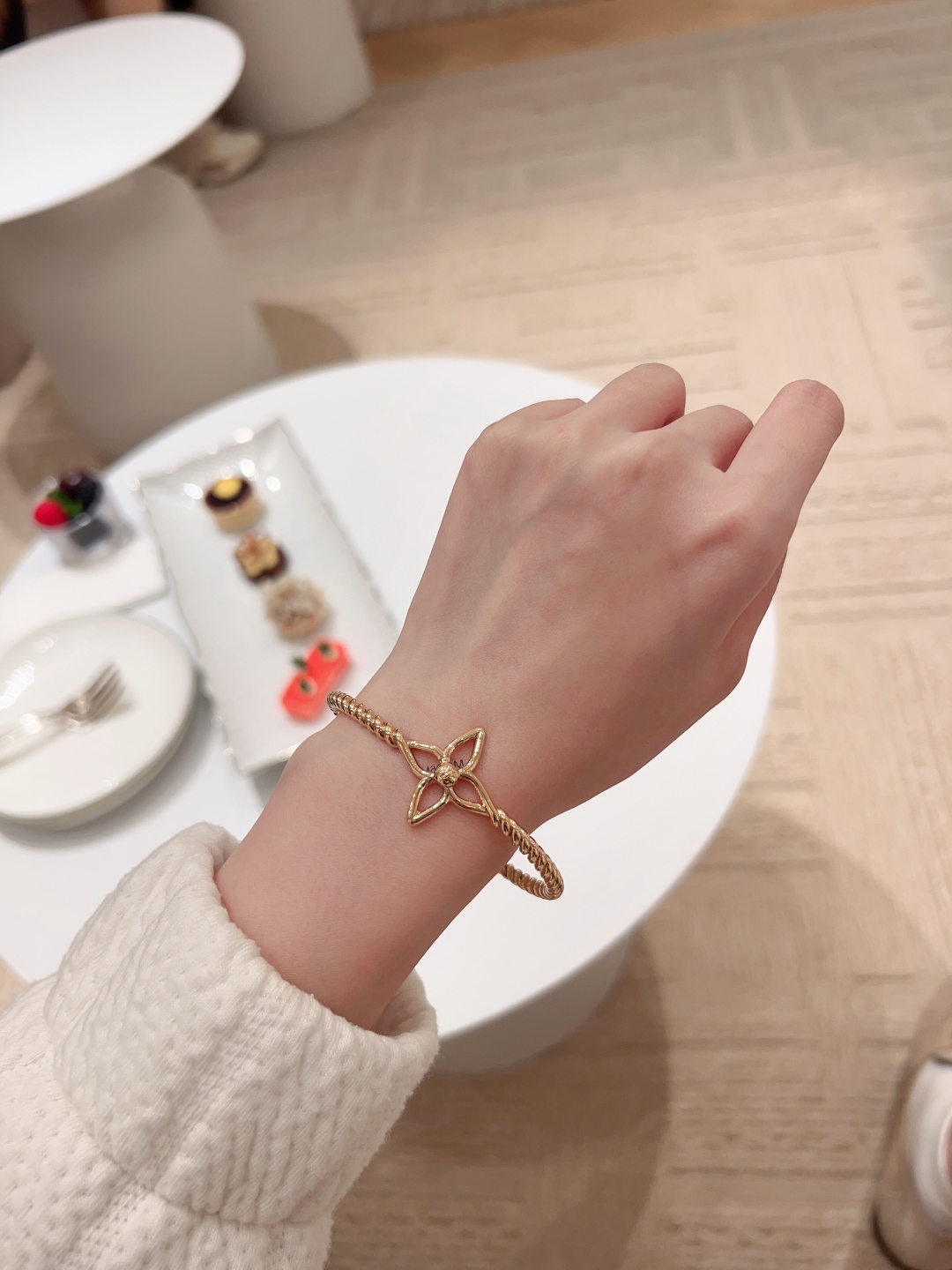Louis Vuitton Floral Open Bracelet