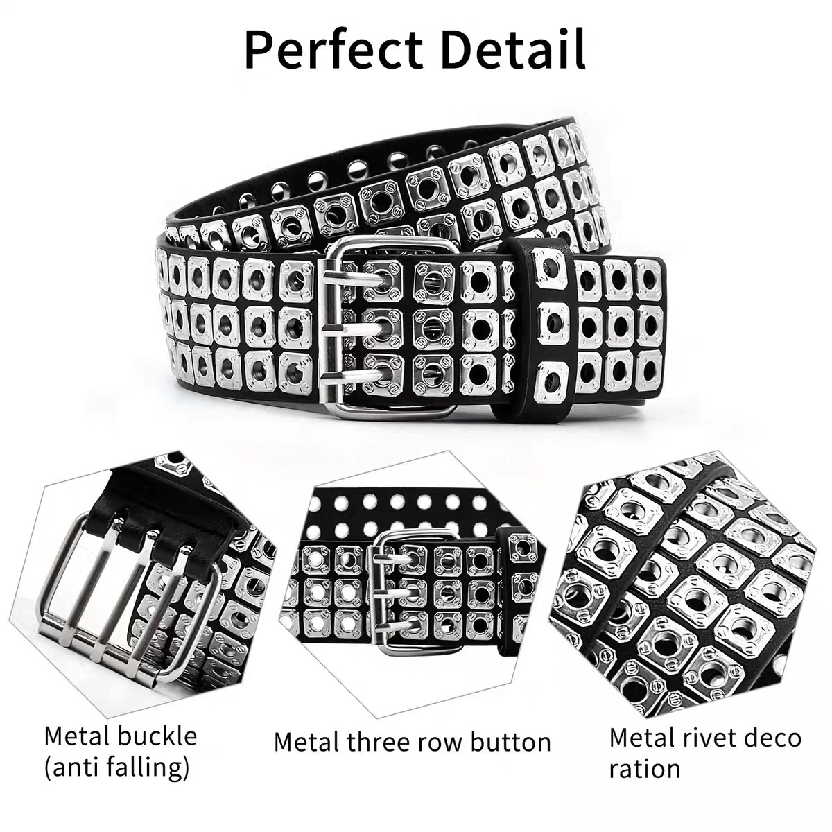 n style punk style personality belt lady, fashion pin buckle belt female tie-in, rivet pin  Pu belt buckle