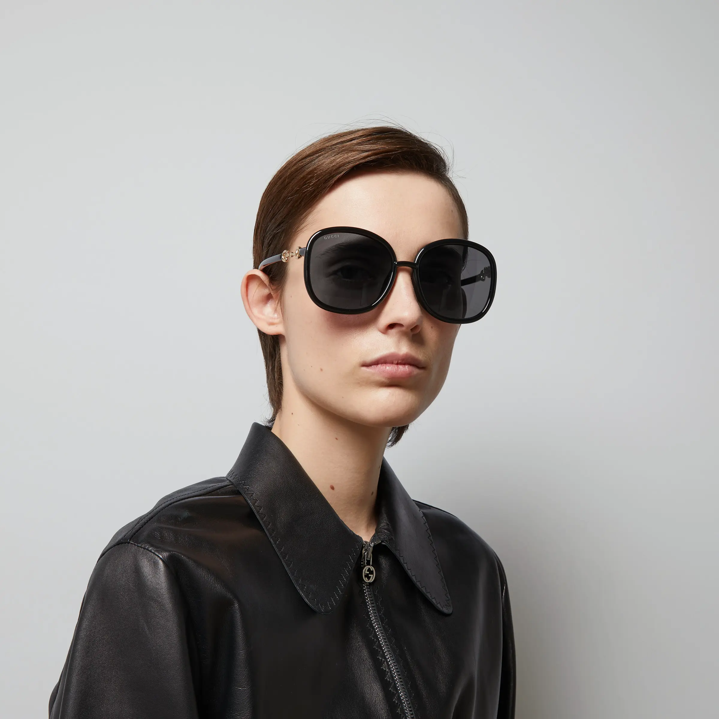 Gucci fitted round frame sunglasses